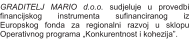 GRADITELJ MARIO d.o.o. sudjeluje u provedbi financijskog instrumenta sufinanciranog iz Europskog fonda za regionalni razvoj u sklopu Operativnog programa „Konkurentnost i kohezija”.
