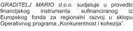 GRADITELJ MARIO d.o.o. sudjeluje u provedbi financijskog instrumenta sufinanciranog iz Europskog fonda za regionalni razvoj u sklopu Operativnog programa „Konkurentnost i kohezija”.
